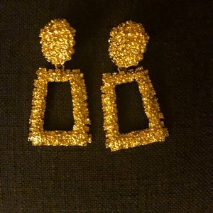 Goldstone earrings for pierced ears